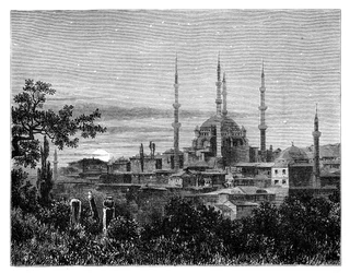 トルコ、アドリアノープルのセリム2世モスク、c1888
