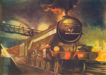 ナイトスコッツマン、LNER、キングスクロスを去る、1940