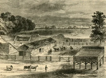 処刑の場所、タイバーン、1790年、c1876。
