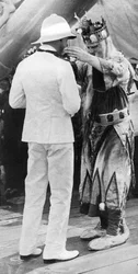 ネプチューン王によって装飾されたプリンスオブウェールズ、HMSレパルス、1925年