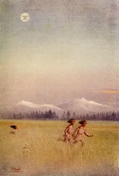 「追跡する頭」、1914年。
