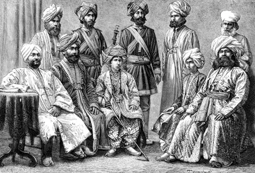 バハワルプールのラージャとその宮廷、1895年