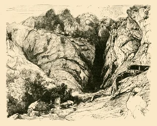 ガリアの反発のデルファイシーンの峡谷。1890年。