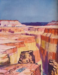 コロラドキャニオンの豊かな色、1935