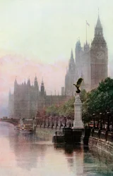 ロイヤルエアフォースメモリアル、堤防、ロンドン、c1930年代