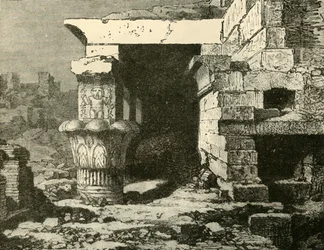 デンデラの遺跡、1890年。