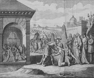 Coriolanusの悲劇のシーン、1749年。