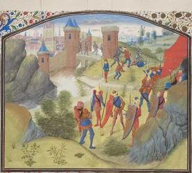 アンティオキアの包囲。ティリアのウィリアム作「ヒストリアのミニチュア」、1460年代