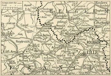 フランダースの戦争劇場、1914年、1920年。