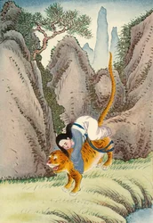 「虎が苗山を運び去る」、1922年。