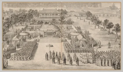 勝利の宴会：反逆の叫びの戦いの場面から...、c。 1765-1774、日付の詩1