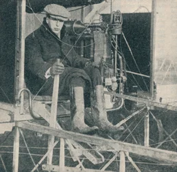 イギリスで1マイルの最初の飛行をした飛行機、c1909、c1937