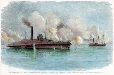 1863年9月8日、アメリカ南北戦争、テキサス州サビーン峠への攻撃