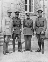 4人の連合軍の指揮官、シャトーボンボン、フランス、1918