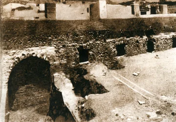 criptoportico、ポンペイ、イタリア、c1900年代の素晴らしいテラス