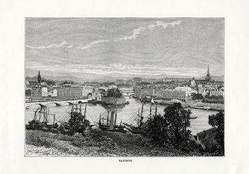 1879年、フランス、バヨンヌの港