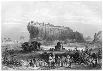 インド、グワリエルの丘の要塞、c1860