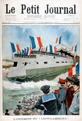 装甲巡洋艦Leon Gambetta、フランス、1901年の進水