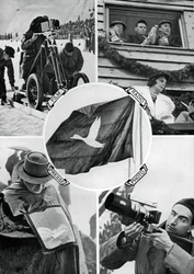 活動中のメディア、冬季オリンピック、ドイツ、ガルミッシュパルテンキルヒェン、1936年