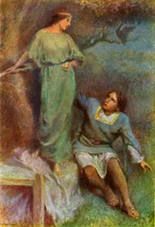 「エンドウ鶏はすぐに乙女になった」、1917年。