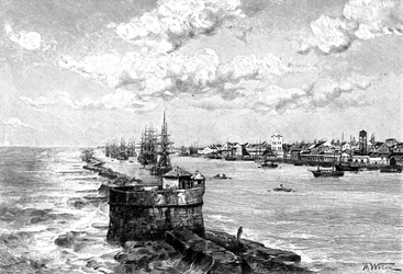 1895年、ブラジルのレシフェ港