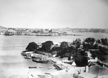 岸壁、シドニー、ニューサウスウェールズ州、オーストラリア、1870-1880