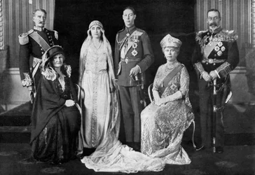 デュークオブヨークとレディエリザベスボウズリヨンの結婚式、1923年