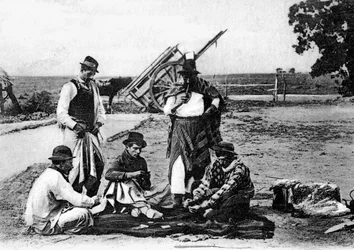 3人の男性のトランプ、ウルグアイ、c1900年代