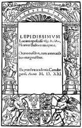 ルシアンのタイトルページ、1521年、1893年