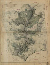 ワシントンD.C.周辺の地形図。