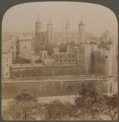 ロンドン塔-有名な古い宮殿と王族の刑務所-イギリス、1901年。