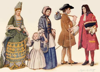 ジェームズ2世の時代の伝統的な服-ウィリアムとメアリー1685-1700、1903、1937。
