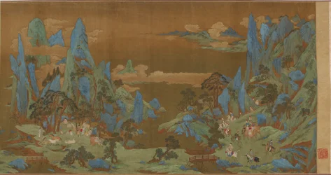 16 ～ 17 世紀の春の山の旅人。