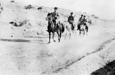 モースル、メソポタミア、第一次世界大戦、1918年を去るトルコの兵士
