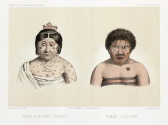 二人のグアイクル族の女性（南アメリカ、1843-1847年頃
