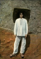 マイナー。作業着、作業服の鉱夫、1900年。