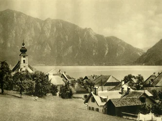 Unterach am Attersee、アッパーオーストリア、c1935。
