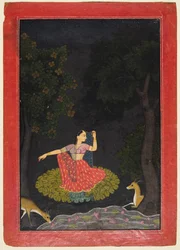 Vasaksajja Nayika、c。 1750。