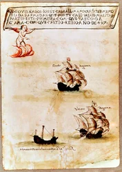 海上のヴァスコ・ダ・ガマの艦隊（1497年