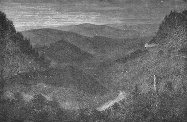 ホースシューカーブ早朝、1883年からの眺め
