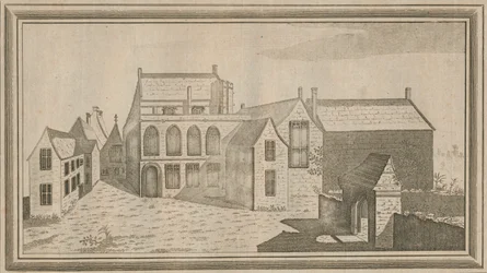 1784年、オックスフォード郡のミンスターラブル修道院の眺め