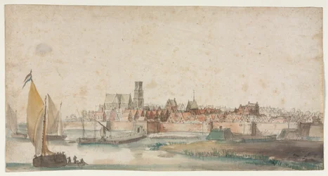 St. Geertruidenbergの眺め、1600年代。