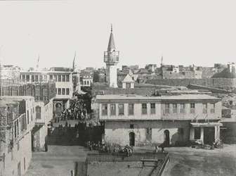 旧市街、スエズ、エジプトの眺め、1895年。