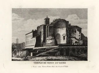 ヴィーナスとローマの神殿（Templum Veneris et Romae, Rome）の眺め