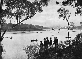 パラマタ川の眺め、c1900。