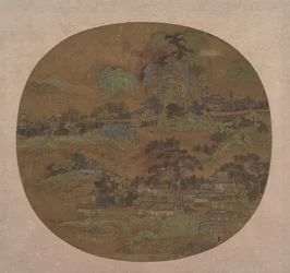 江南の村と寺院、15 世紀初頭。