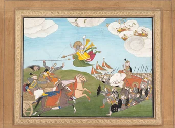 ヴィシャーヌ、ヴァラーハ、イノシシのアバター、スレイズバナスル、デーモン将軍...、約1800年。