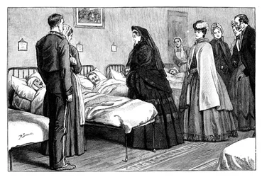 ビクトリア女王がハンプシャー、1860年代のNetley病院を訪問