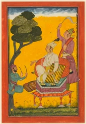ラガマラシリーズの葉のVivaca Ragaputra、c。 1700-1720年代。