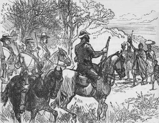 忠実なカフィールと彼の家族に会うボランティア、c1880